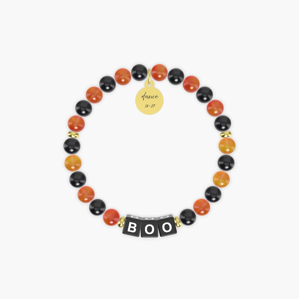 Black Onyx and Carnelian Bracelet