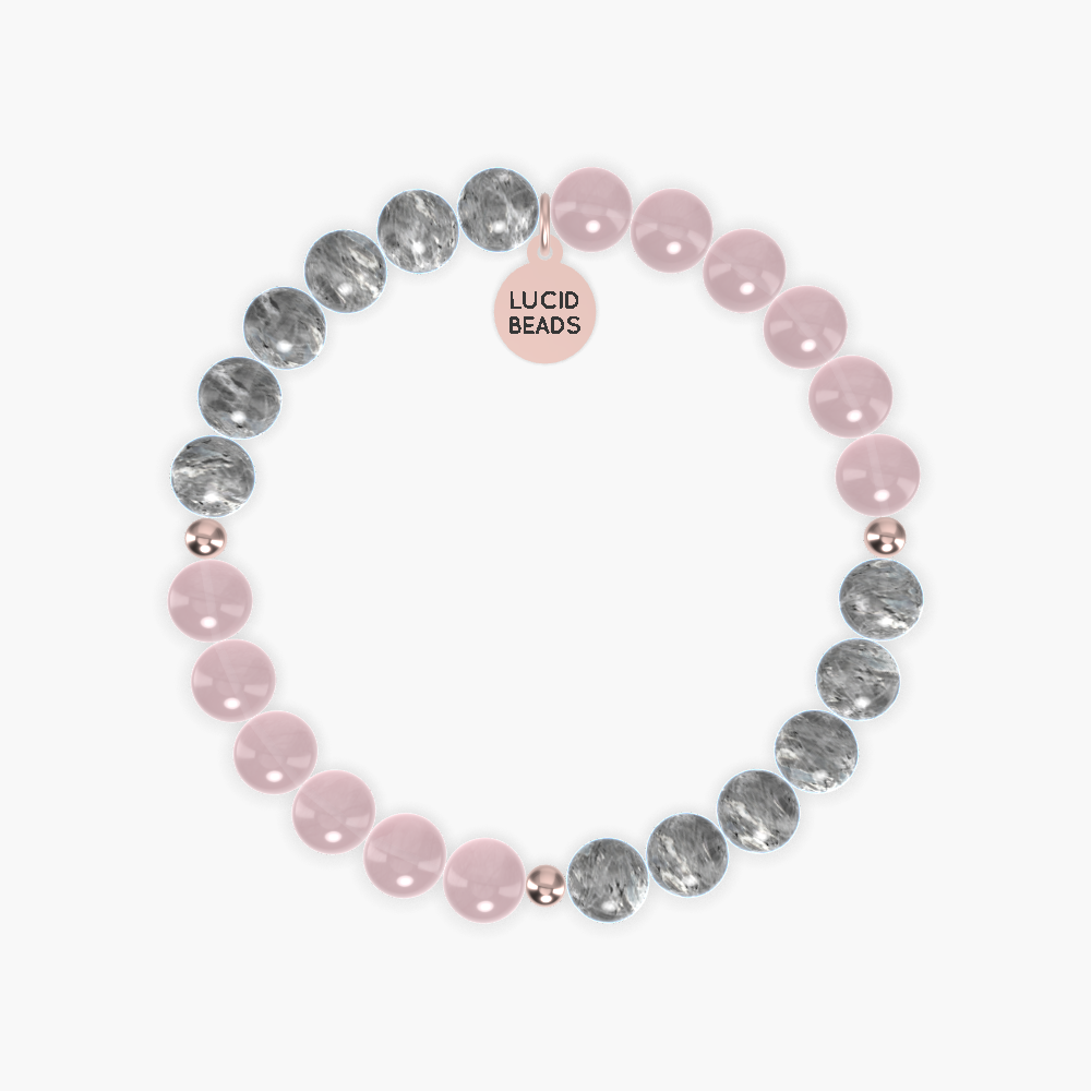 Labradorite and Rose Quartz Bracelet