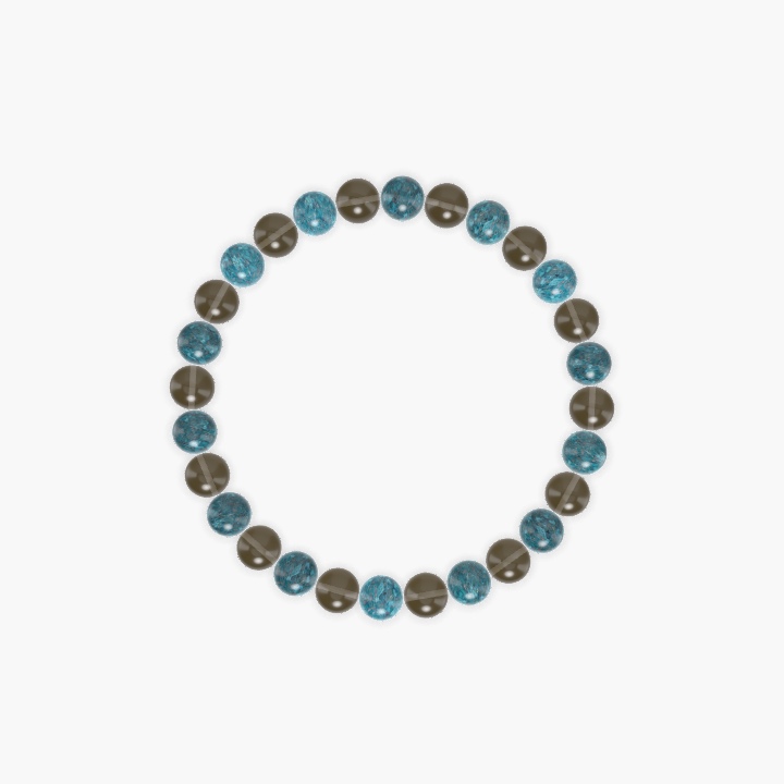 Apatite and Smoky Quartz Bracelet
