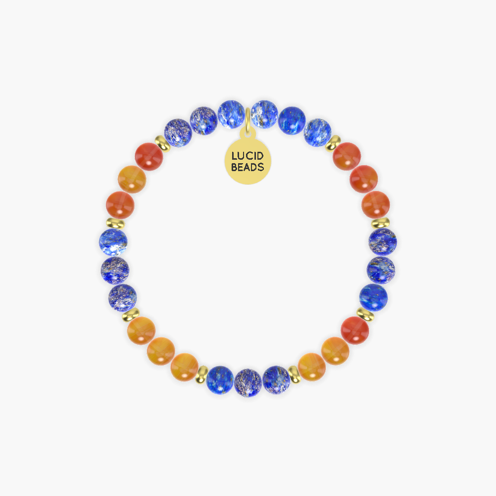 Lapis Lazuli and Carnelian Bracelet for International Mother Language Day