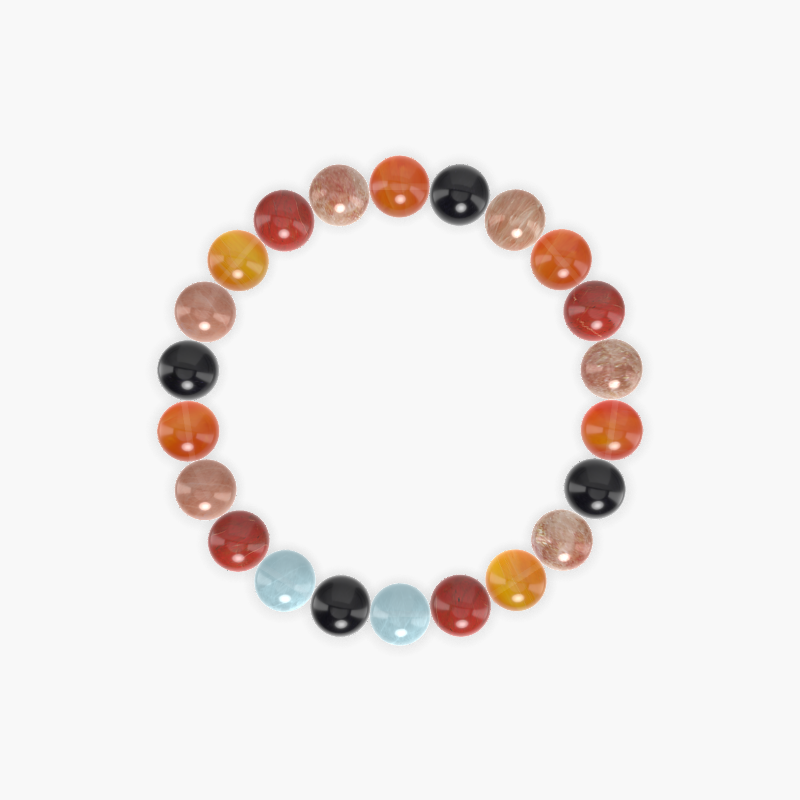 Carnelian, Sunstone, Red Jasper and more Gemstone Bracelet