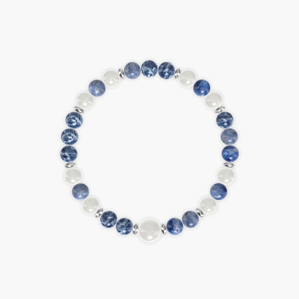 Sodalite and Moonstone Bracelet