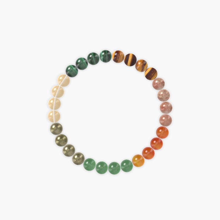 Malachite, Citrine, Pyrite and more Gemstone Bracelet