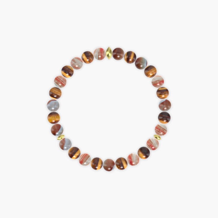 Sardonyx and Tiger Eye Bracelet