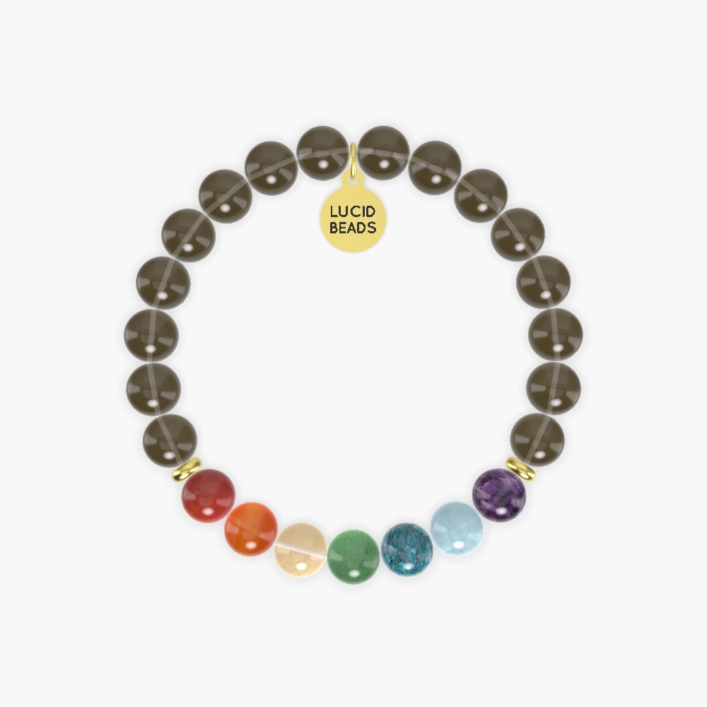 Smoky Quartz, Aventurine, Apatite and more Gemstone Bracelet