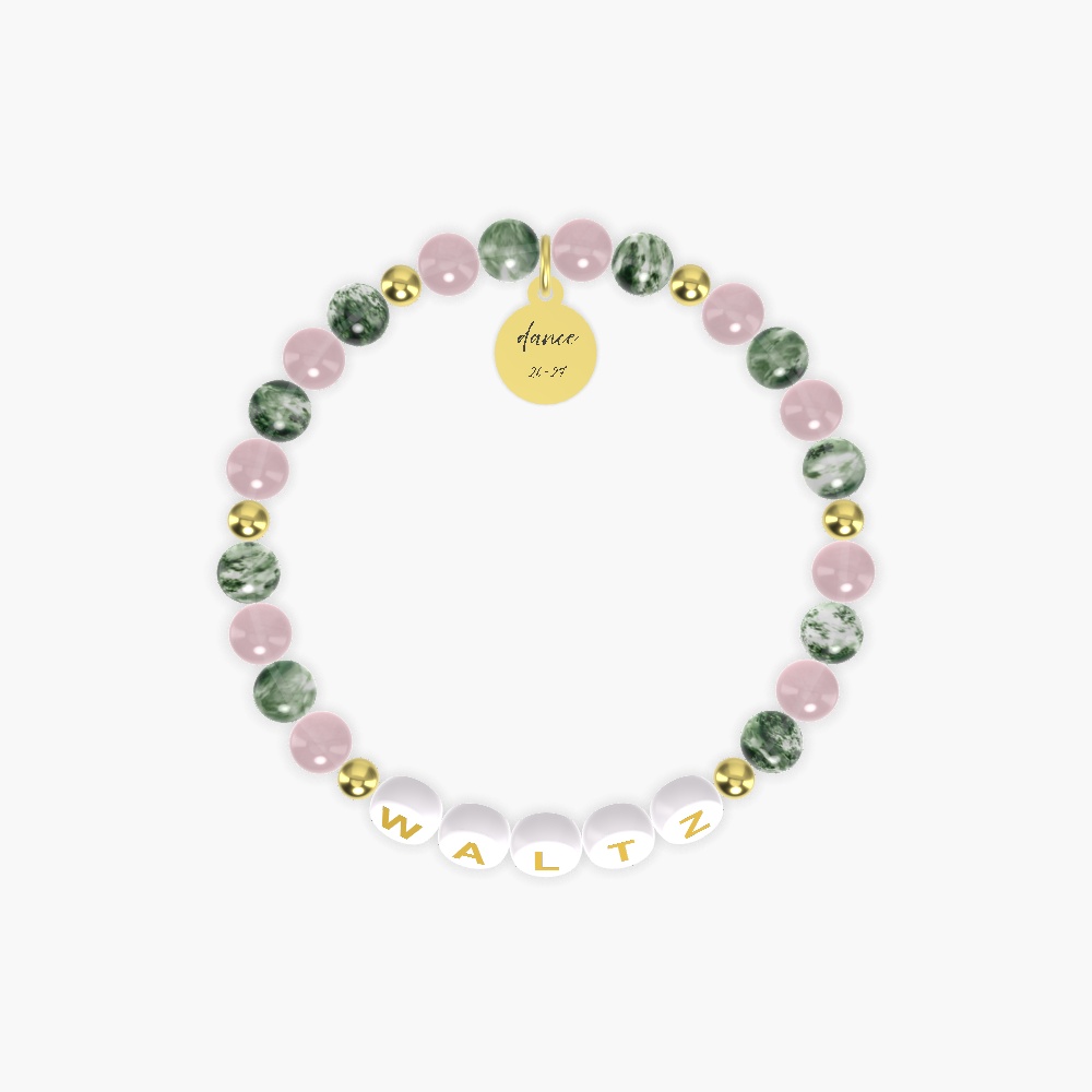 Moss Agate and Rose Quartz Bracelet