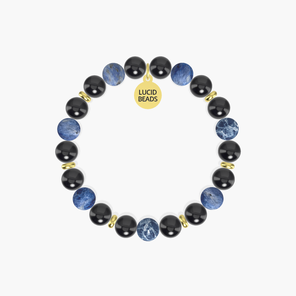 Safe Travels Guardian - Black Tourmaline and Sodalite Bracelet