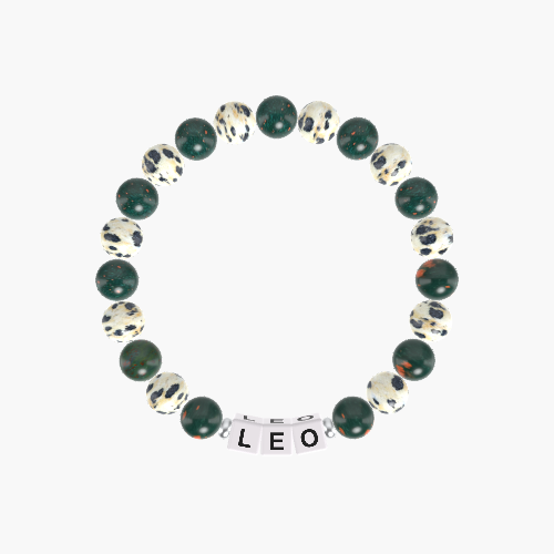Bloodstone and Dalmatian Jasper Bracelet