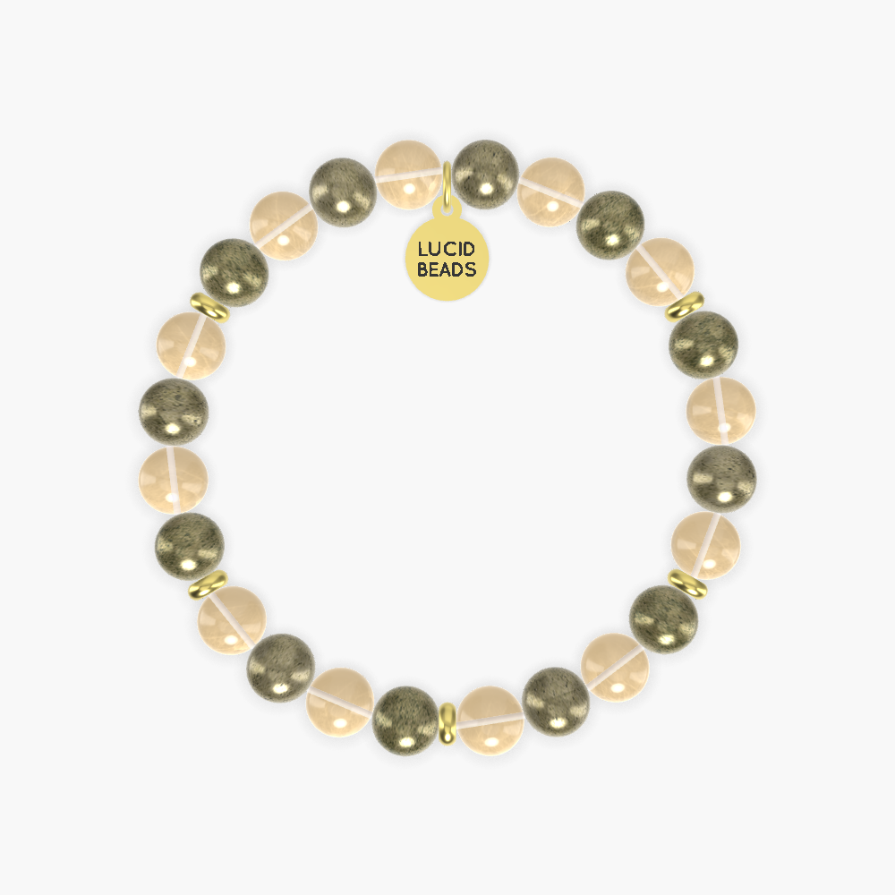 Citrine and Pyrite Bracelet