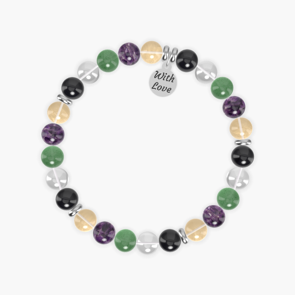 Clear Quartz, Black Tourmaline, Citrine and more Gemstone Bracelet