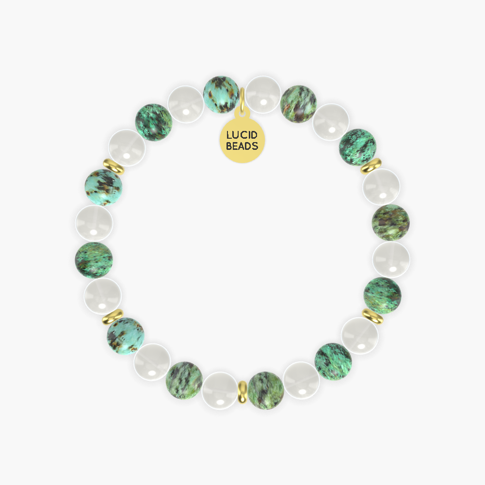 Serenity Gift - African Turquoise and Moonstone Bracelet