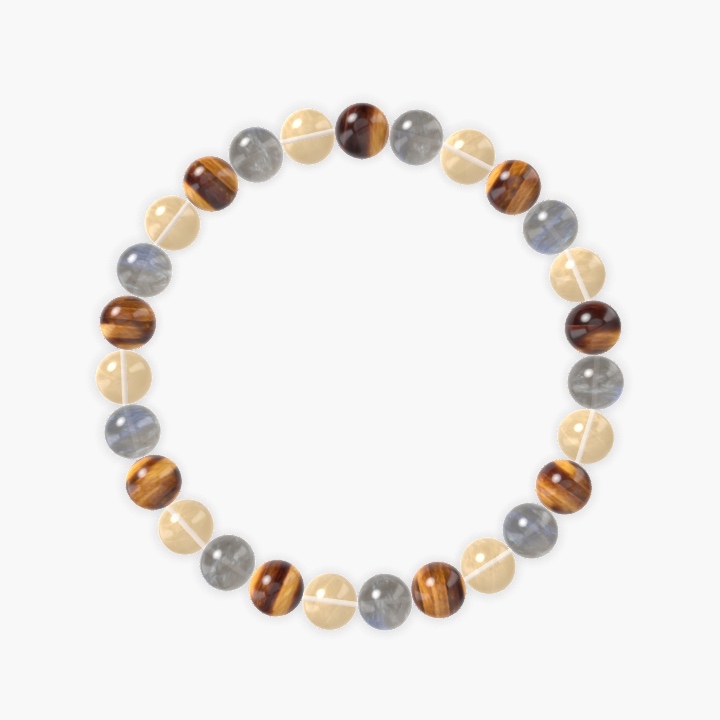 Tiger Eye, Citrine and Labradorite Bracelet