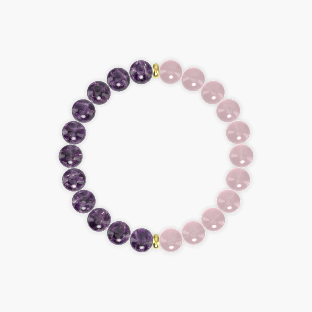 Rose Quartz and Amethyst Bracelet