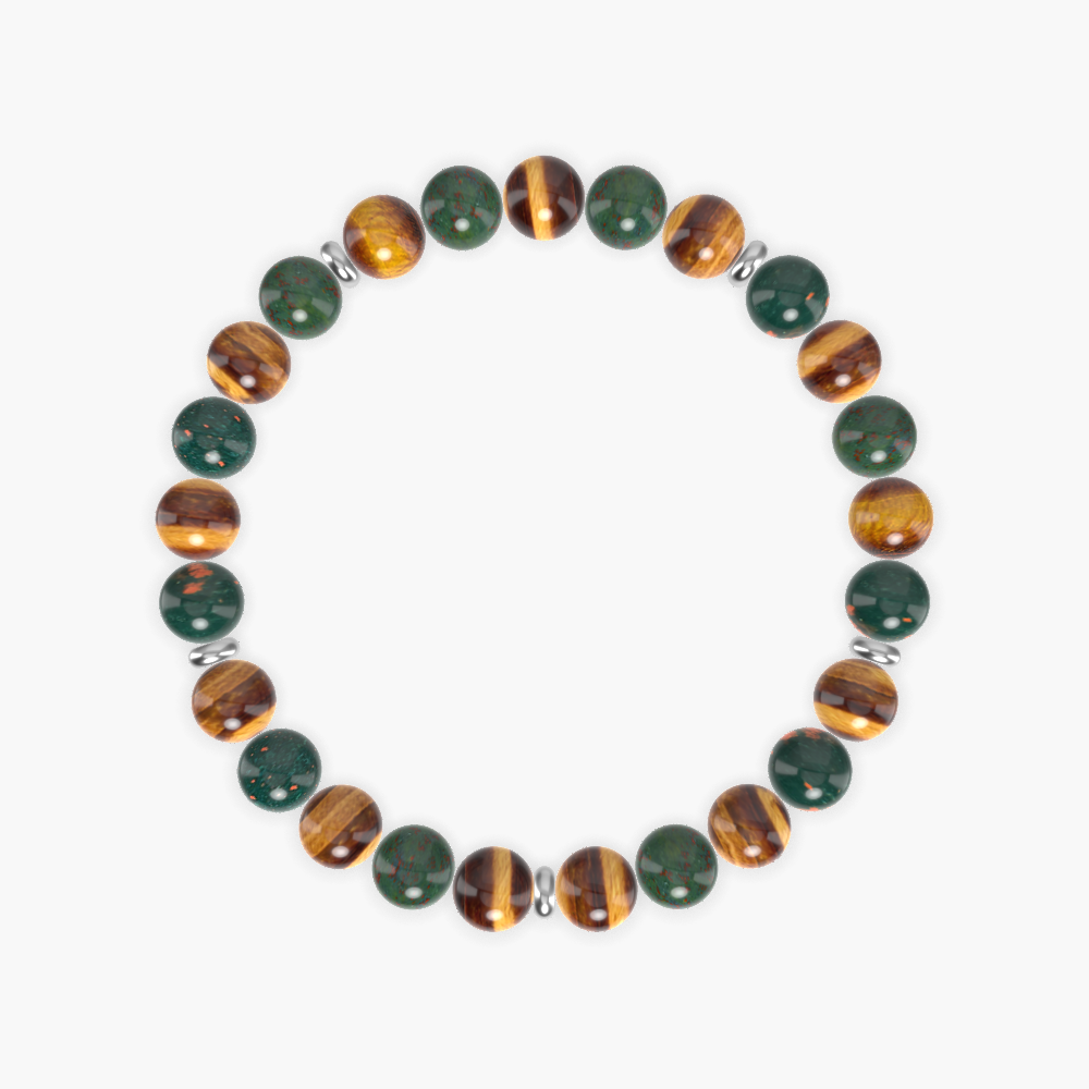 Tiger Eye and Bloodstone Bracelet