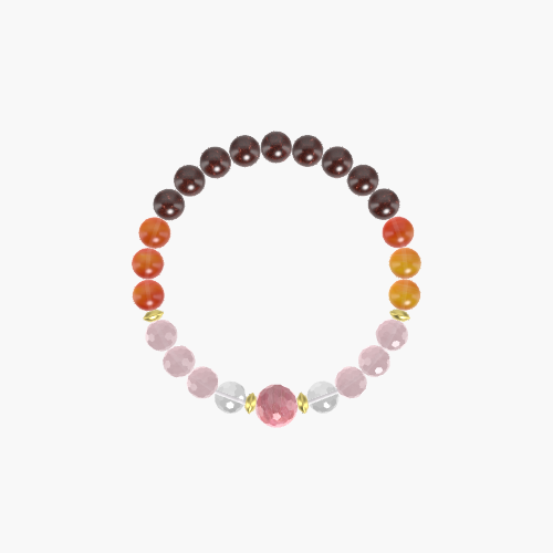Garnet, Rose Quartz, Carnelian and more Gemstone Bracelet