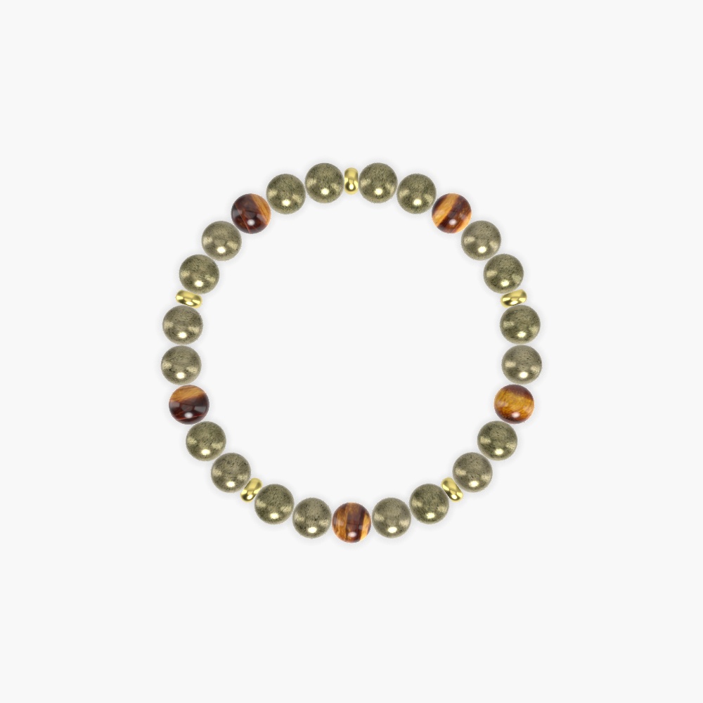 Pyrite and Tiger Eye Bracelet