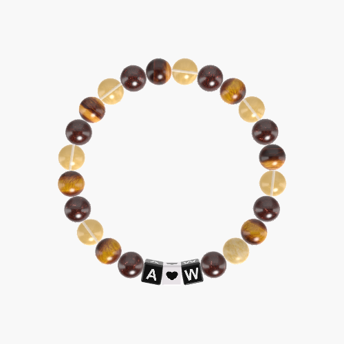 Garnet, Tiger Eye, Citrine and Yellow Jade Bracelet