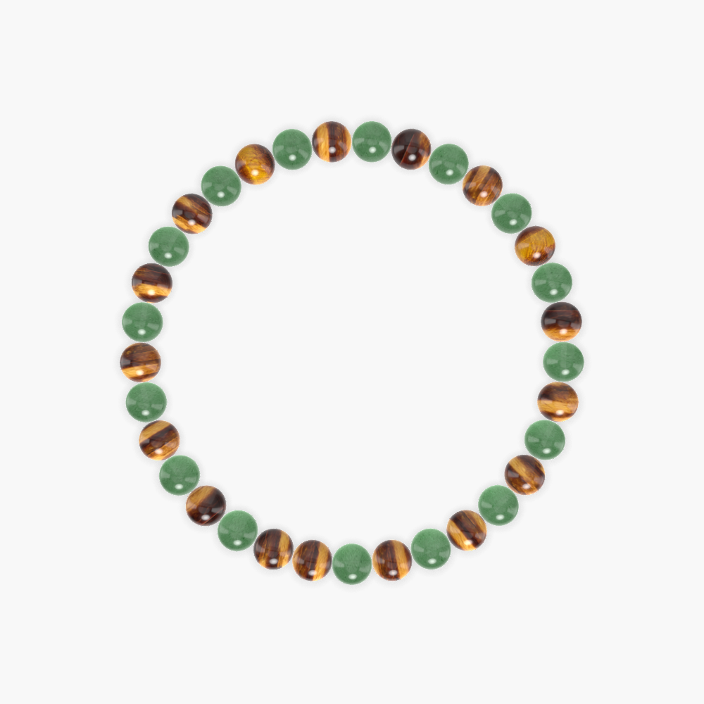 Tiger Eye and Aventurine Bracelet