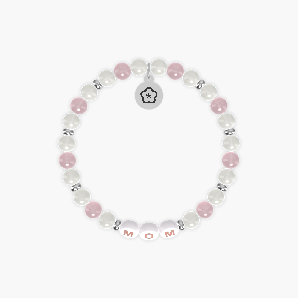 Moonstone and Rose Quartz Bracelet