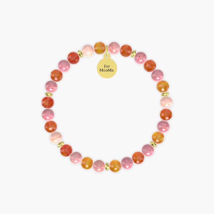 Carnelian and Rhodonite Bracelet