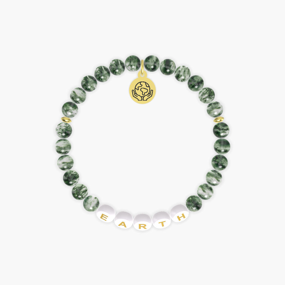 Celebrating Earth Day - Moss Agate Bracelet