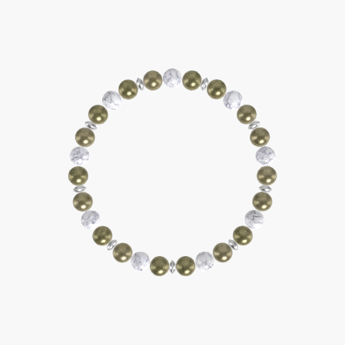 Pyrite and Howlite Bracelet