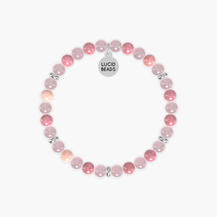 Heart's Embrace - Rose Quartz and Rhodonite Bracelet