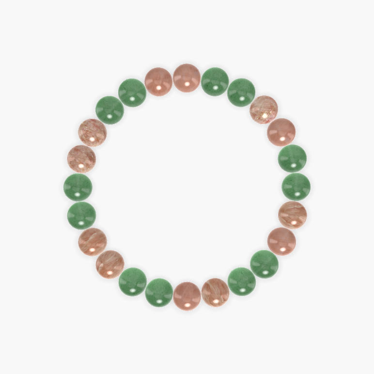 Sunstone and Aventurine Bracelet