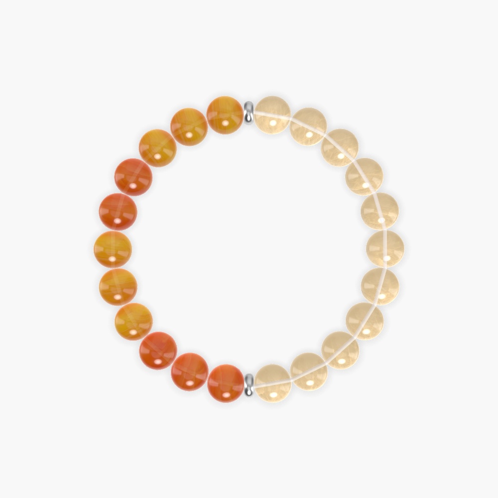 Citrine and Carnelian Bracelet