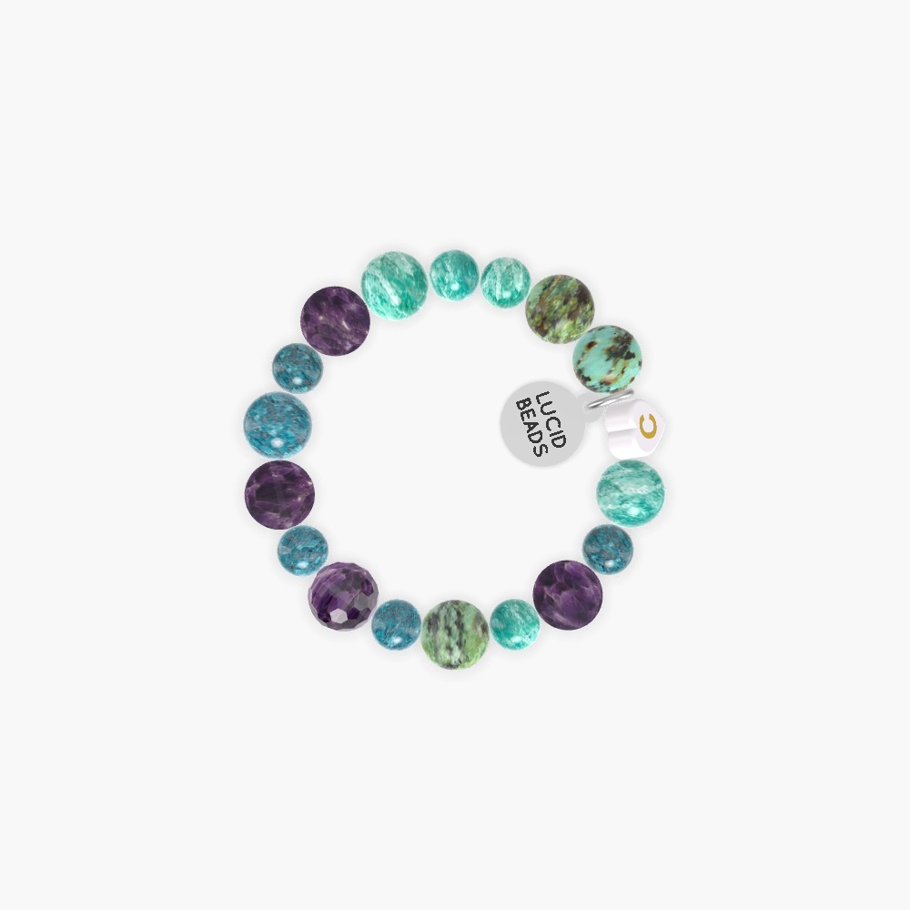 Amazonite, Apatite, Amethyst and more Gemstone Bracelet