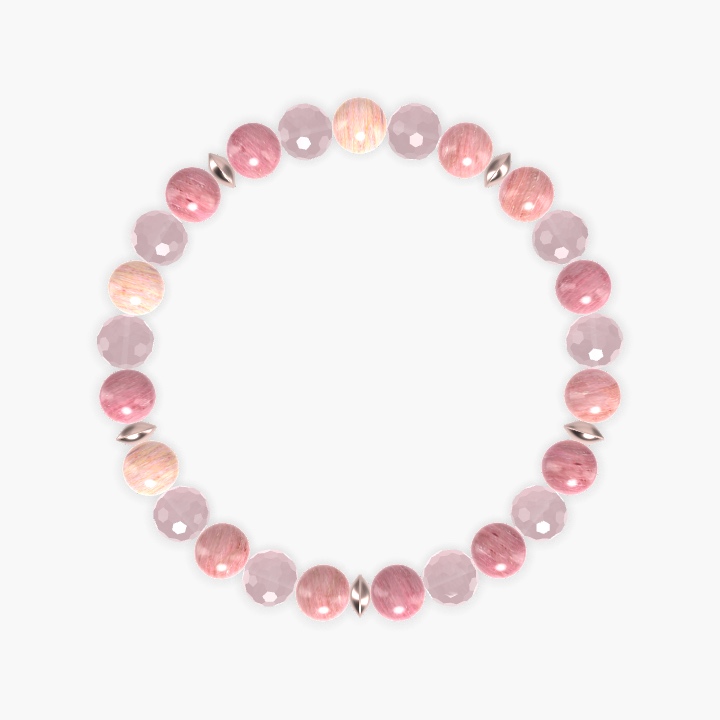Rhodonite and Rose Quartz Bracelet