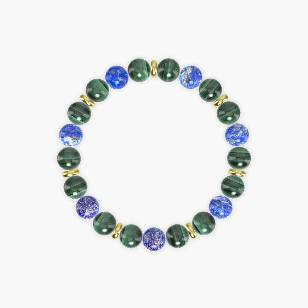 Malachite and Lapis Lazuli Bracelet