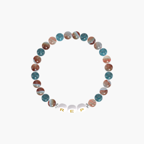 Sardonyx and Apatite Bracelet