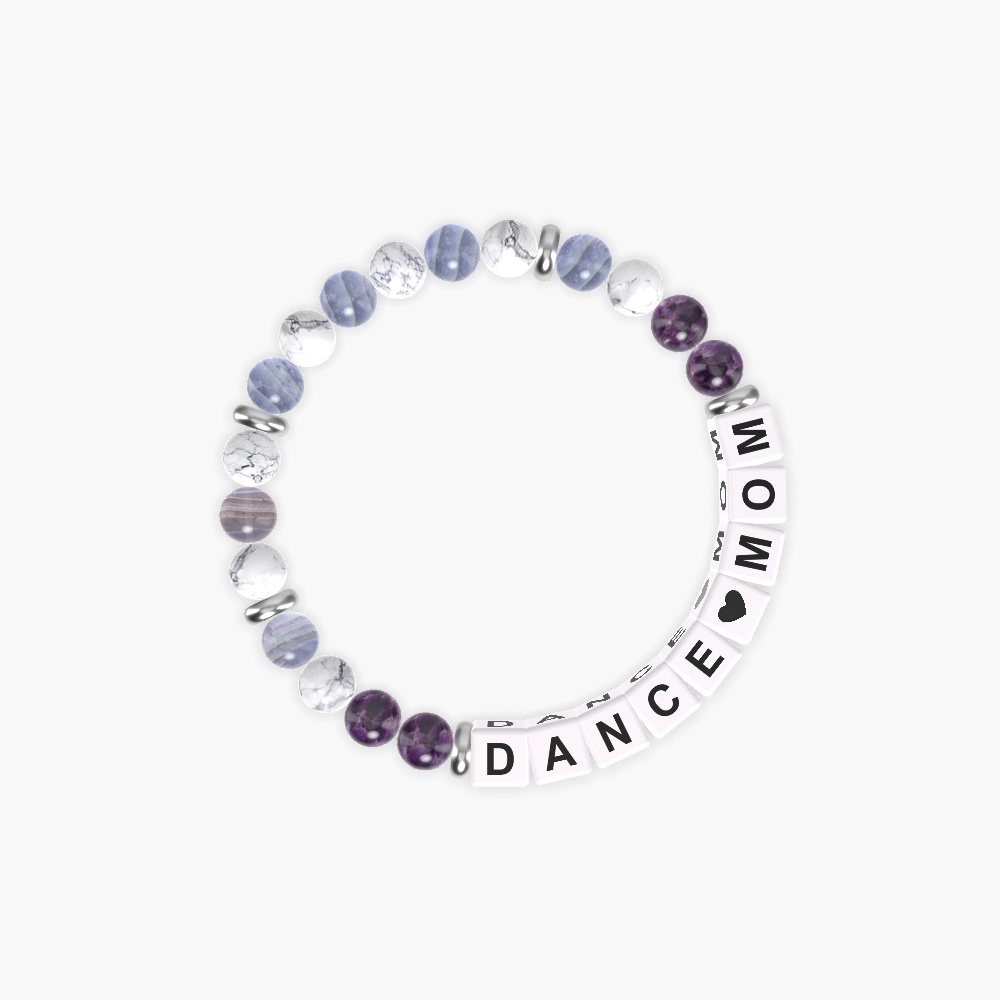 Howlite, Blue Lace Agate and Amethyst Bracelet