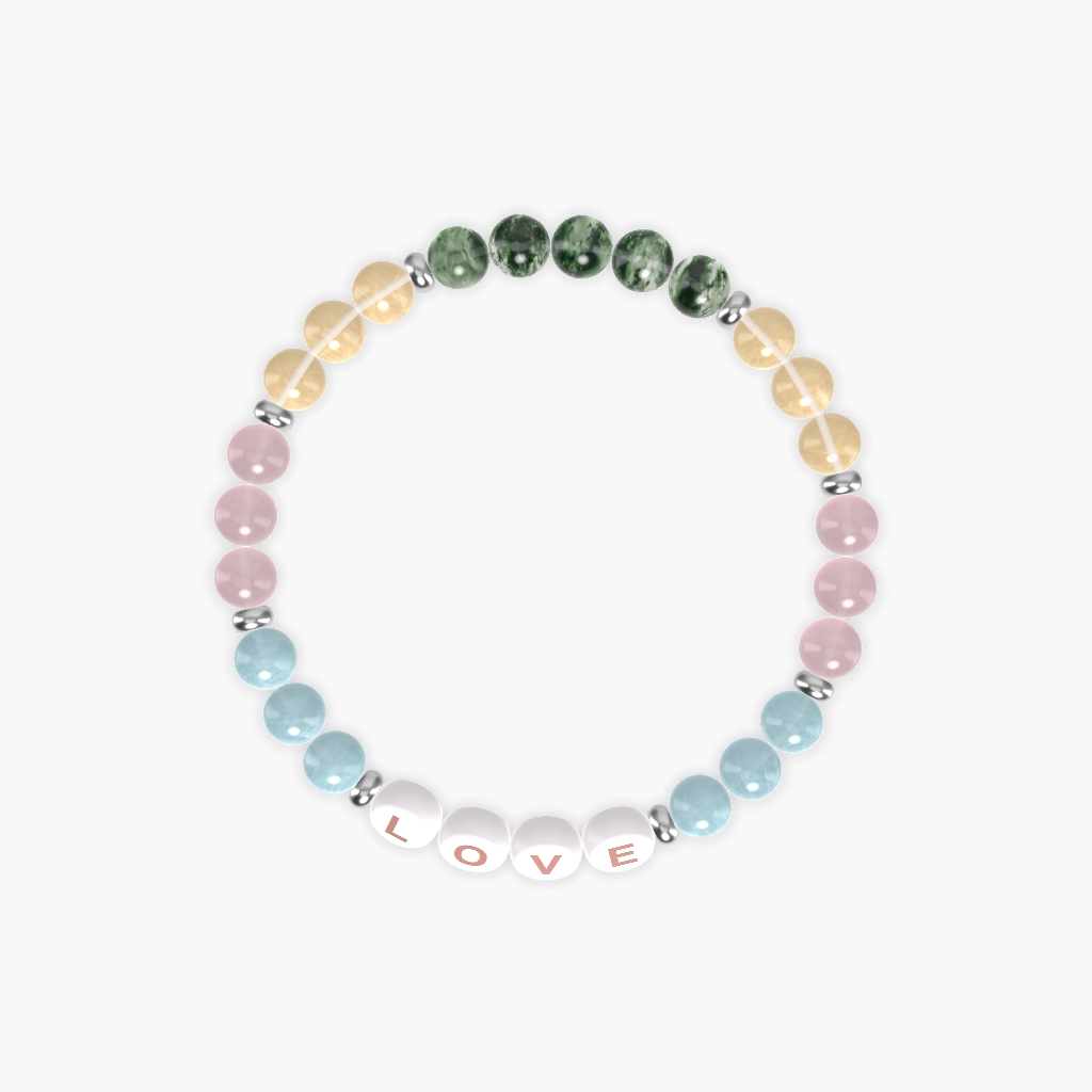 Aquamarine, Rose Quartz, Citrine and more Gemstone Bracelet