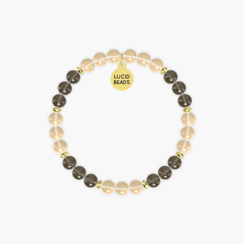 Citrine and Smoky Quartz Bracelet
