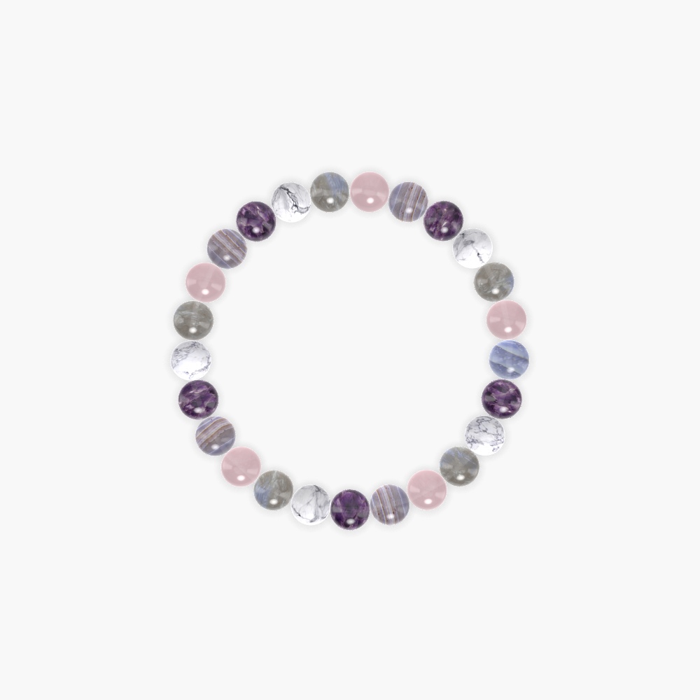 Amethyst, Blue Lace Agate, Rose Quartz and more Gemstone Bracelet