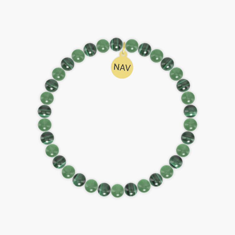 Aventurine and Malachite Bracelet