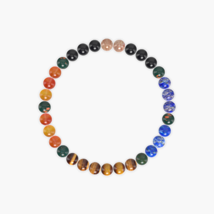 Tiger Eye, Bloodstone, Lapis Lazuli and more Gemstone Bracelet