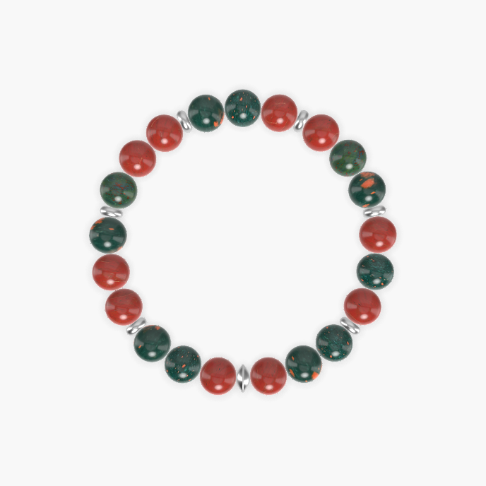 Bloodstone and Red Jasper Bracelet