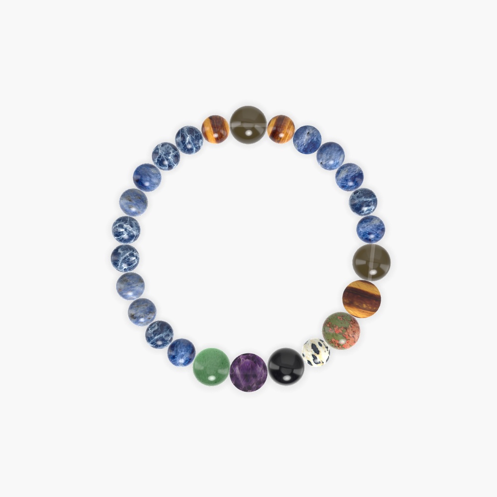 Sodalite, Tiger Eye, Smoky Quartz and more Gemstone Bracelet