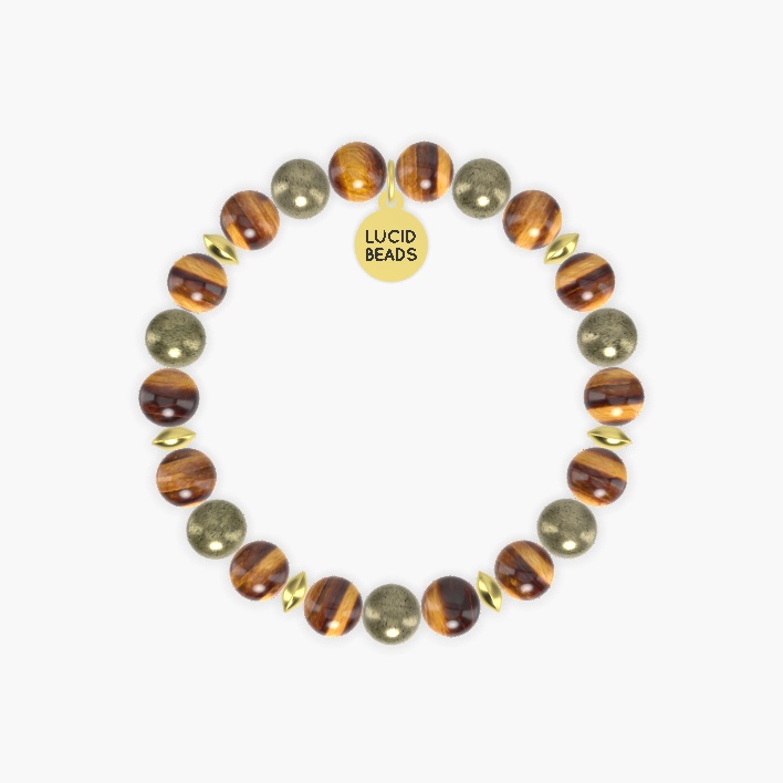 Tiger Eye and Pyrite Bracelet