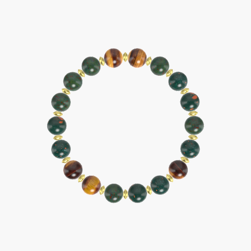 Bloodstone and Tiger Eye Bracelet