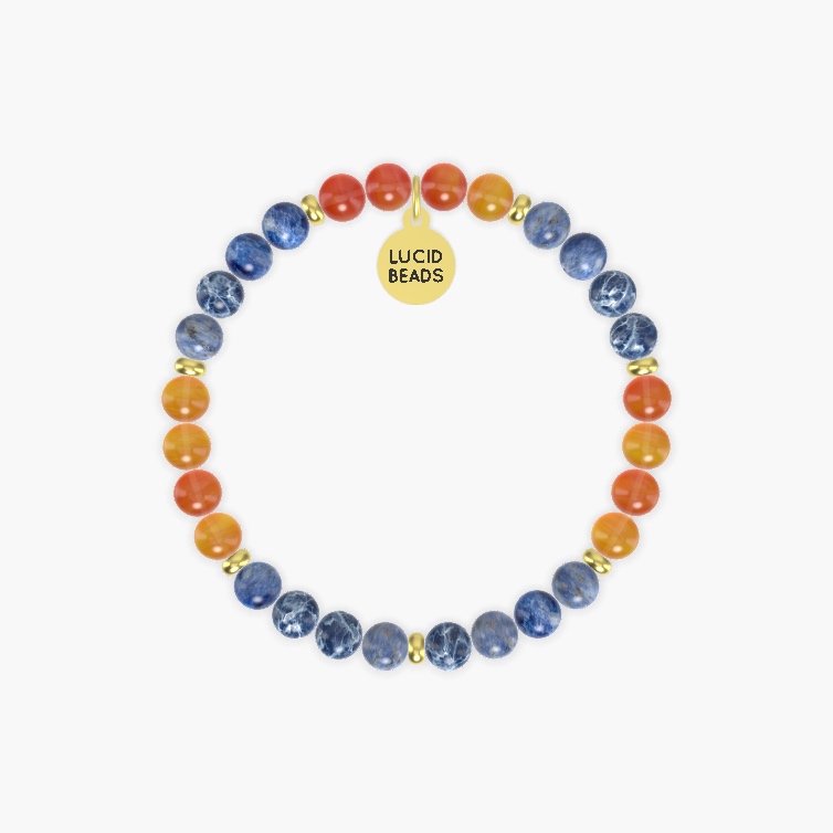 Sodalite and Carnelian Bracelet