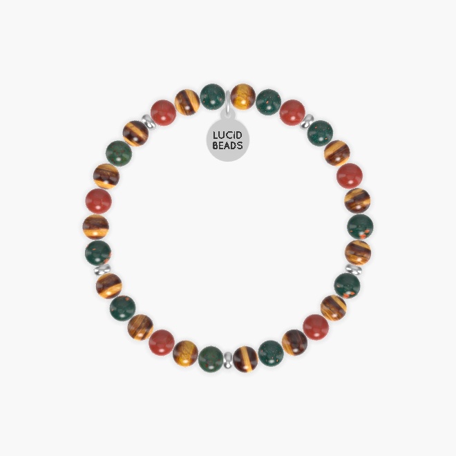Tiger Eye, Bloodstone and Red Jasper Bracelet
