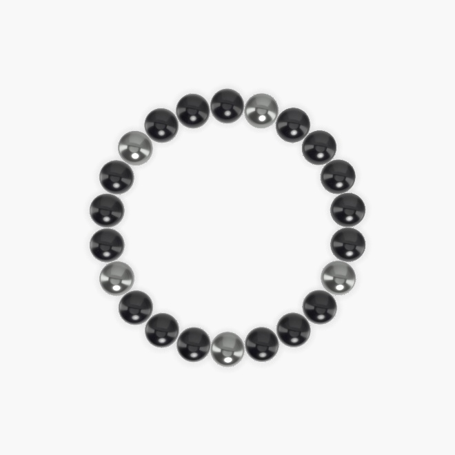 Black Obsidian, Black Onyx, Hematite and more Gemstone Bracelet