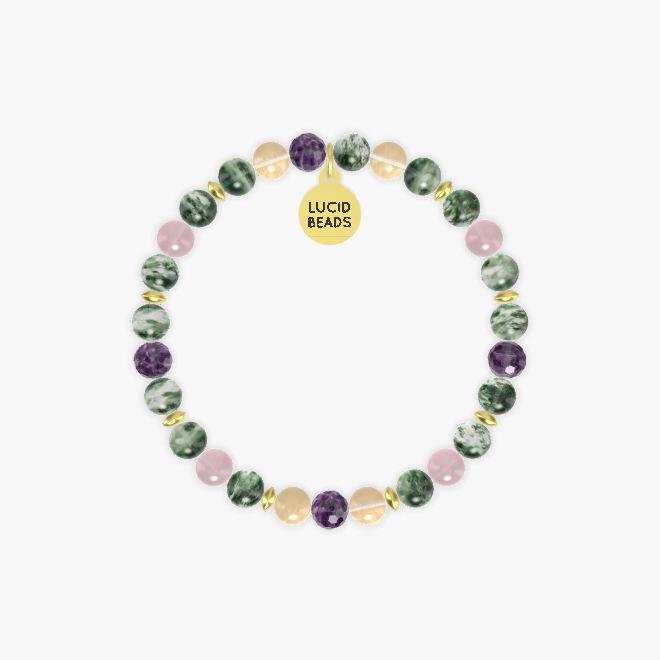 Moss Agate, Amethyst, Citrine and more Gemstone Bracelet