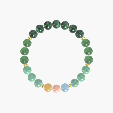 Malachite, Green Jade, Aventurine and more Gemstone Bracelet