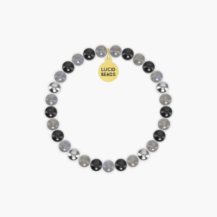 Labradorite and Black Tourmaline Bracelet