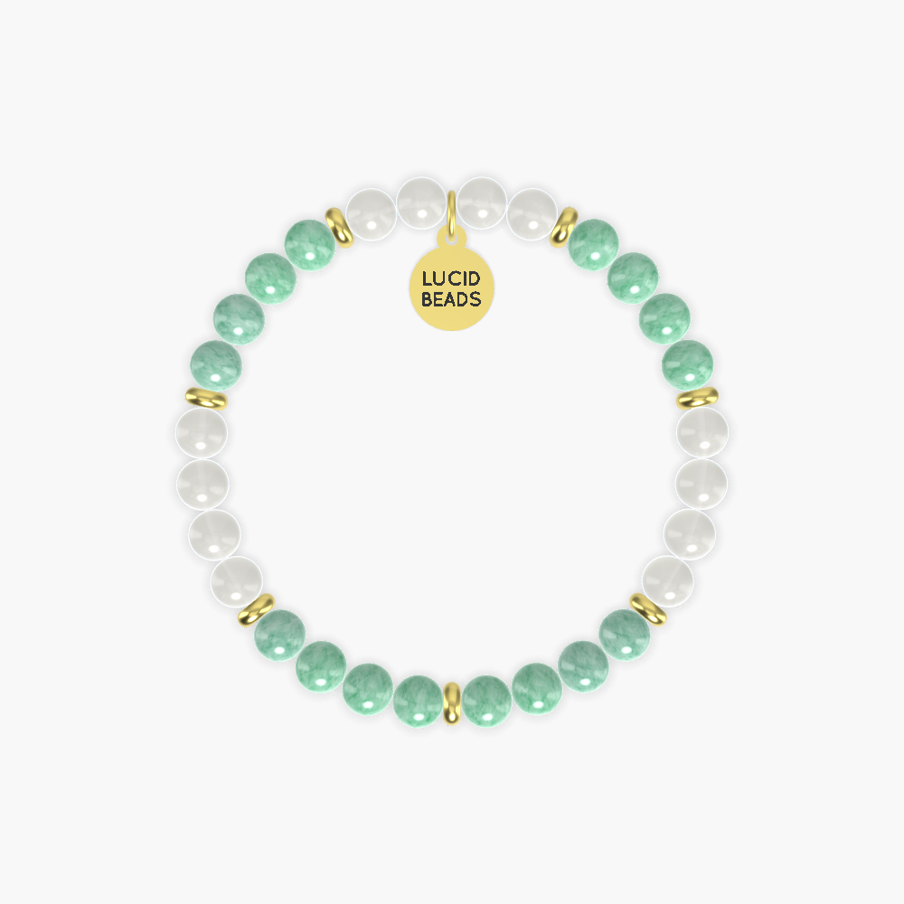 Green Jade and Moonstone Bracelet